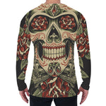 Skull And Roses Tattoo Print Men's Long Sleeve T-Shirt