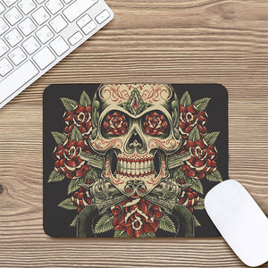 Skull And Roses Tattoo Print Mouse Pad