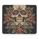 Skull And Roses Tattoo Print Mouse Pad