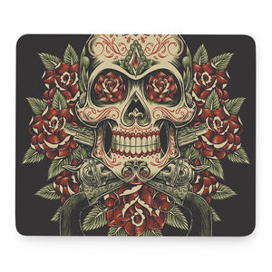 Skull And Roses Tattoo Print Mouse Pad