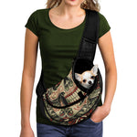 Skull And Roses Tattoo Print Pet Sling Carrier