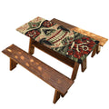 Skull And Roses Tattoo Print Picnic Table Cover