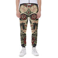 Skull And Roses Tattoo Print Joggers