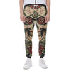 Skull And Roses Tattoo Print Scuba Joggers