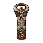Skull And Roses Tattoo Print Single Neoprene Wine Tote