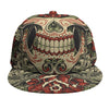 Skull And Roses Tattoo Print Snapback Cap