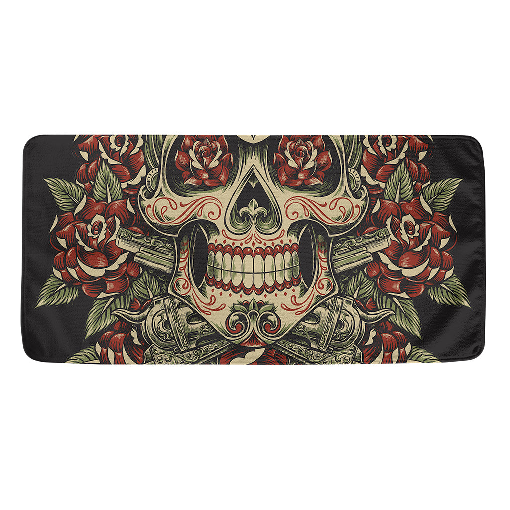 Skull And Roses Tattoo Print Towel