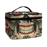 Skull And Roses Tattoo Print Travel Makeup Bag