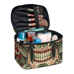 Skull And Roses Tattoo Print Travel Makeup Bag