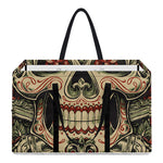 Skull And Roses Tattoo Print Utility Tote Bag