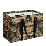 Skull And Roses Tattoo Print Utility Tote Bag