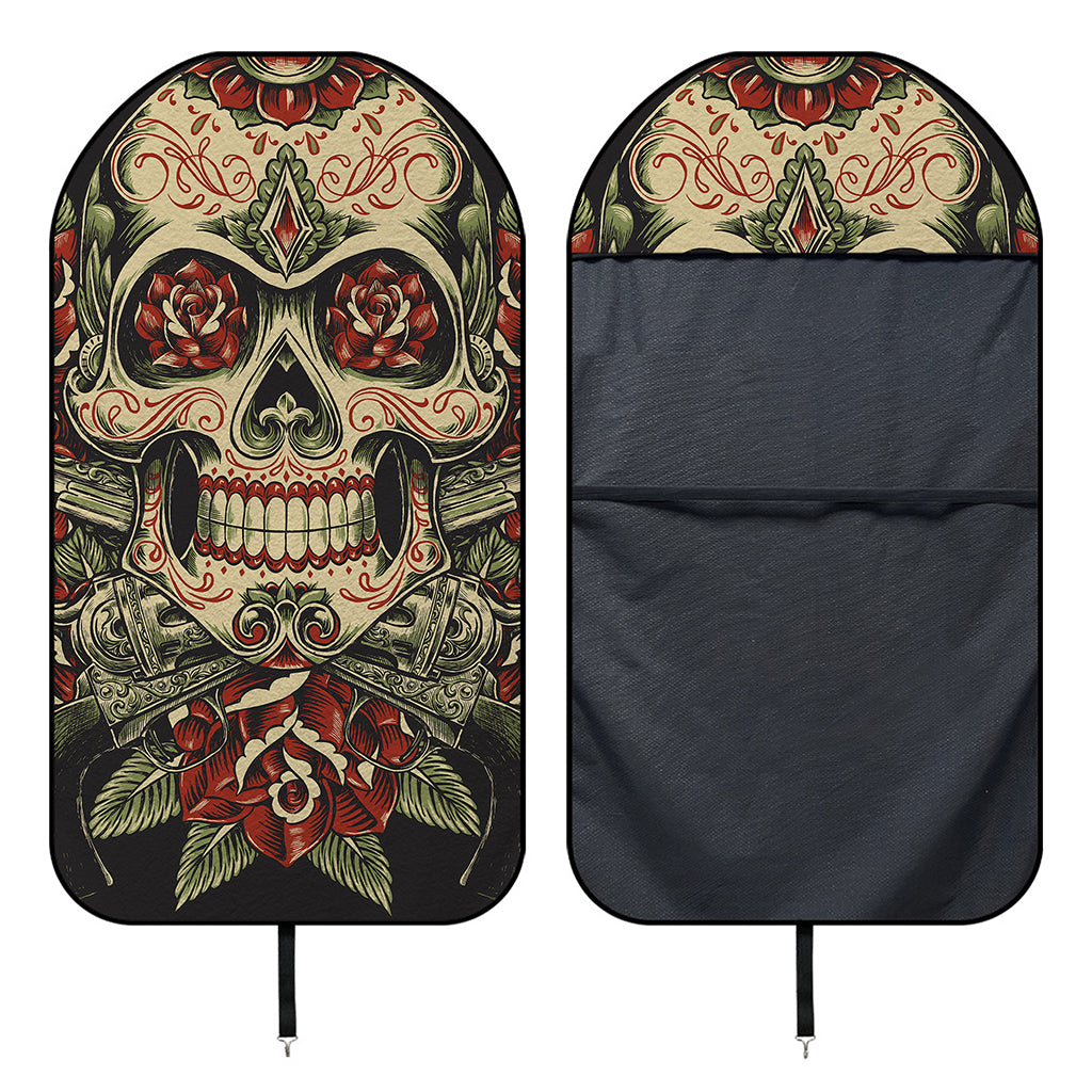Skull And Roses Tattoo Print Waterproof Car Seat Cover