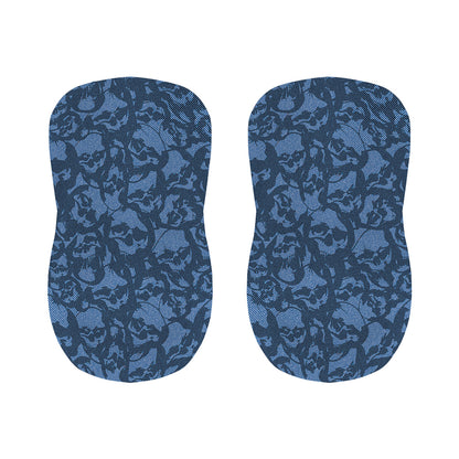Skull Denim Jeans Pattern Print Bar Stool Covers