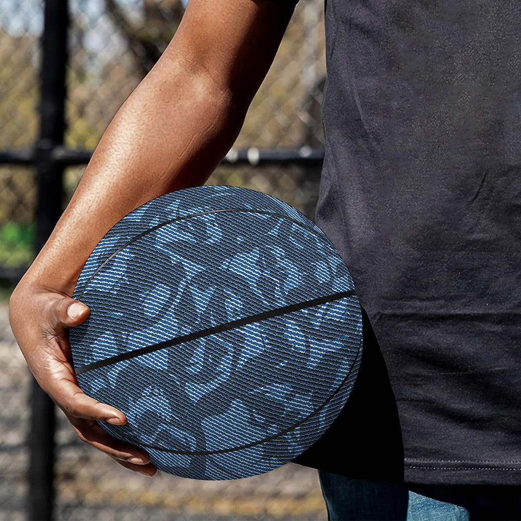 Skull Denim Jeans Pattern Print Basketball