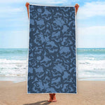 Skull Denim Jeans Pattern Print Beach Towel