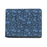 Skull Denim Jeans Pattern Print Bifold Wallet