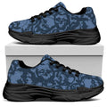Skull Denim Jeans Pattern Print Black Chunky Shoes