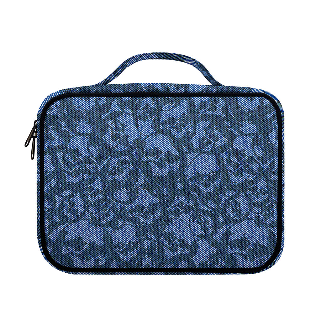 Skull Denim Jeans Pattern Print Briefcase Bible Bag