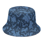 Skull Denim Jeans Pattern Print Bucket Hat