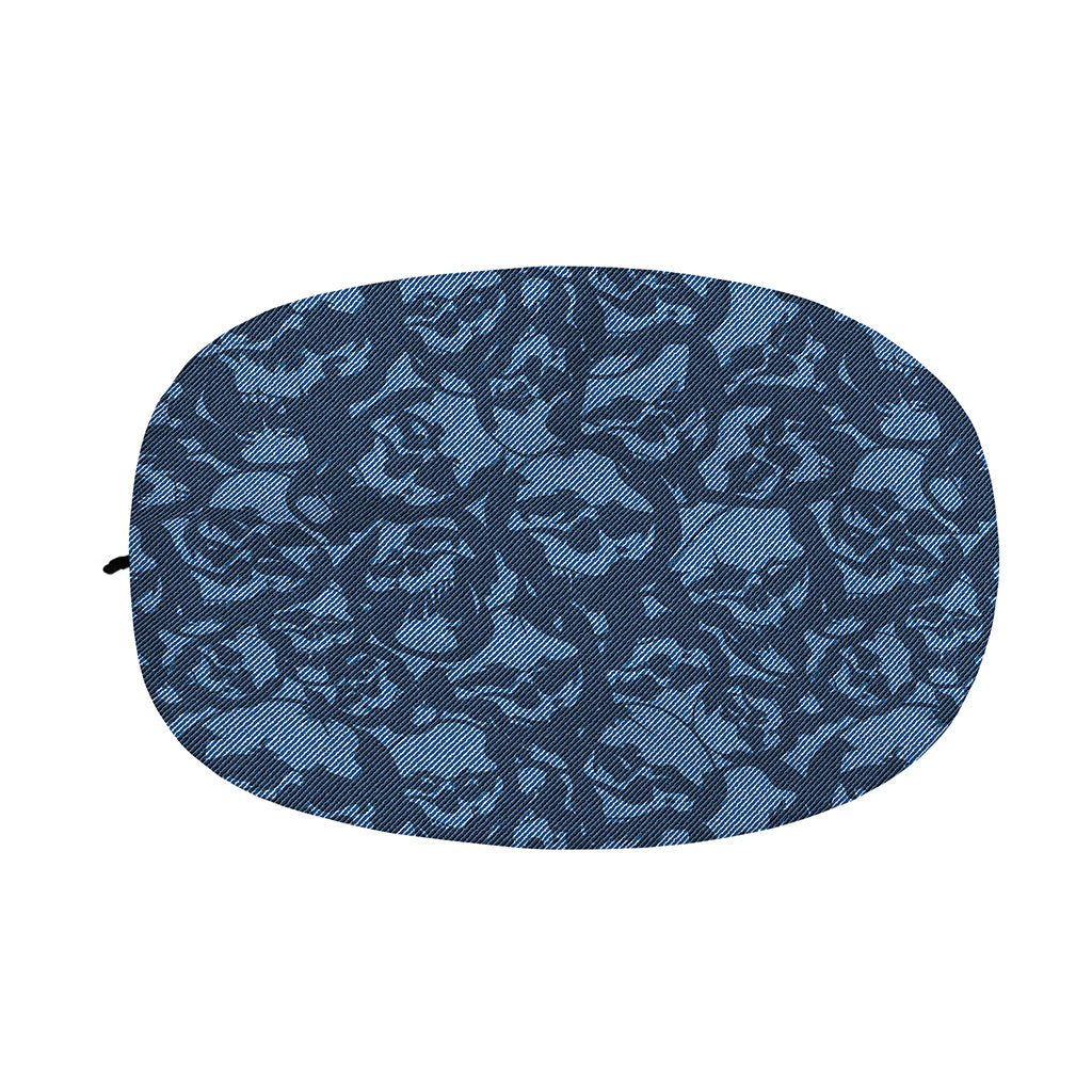 Skull Denim Jeans Pattern Print Car Side Mirror Covers