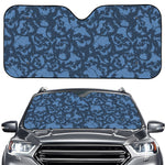 Skull Denim Jeans Pattern Print Car Windshield Sun Shade