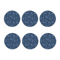 Skull Denim Jeans Pattern Print Coaster Set