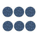 Skull Denim Jeans Pattern Print Coaster Set
