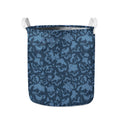 Skull Denim Jeans Pattern Print Collapsible Laundry Basket