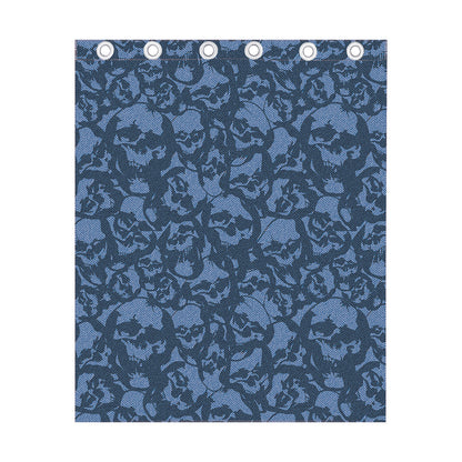 Skull Denim Jeans Pattern Print Curtain