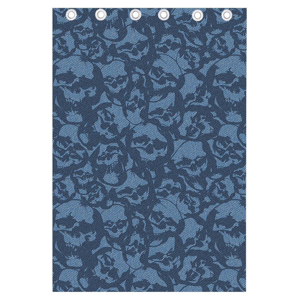 Skull Denim Jeans Pattern Print Curtain