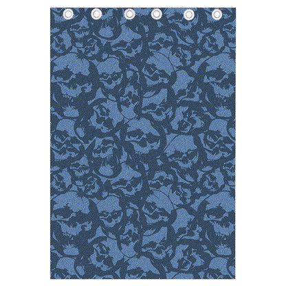Skull Denim Jeans Pattern Print Curtain