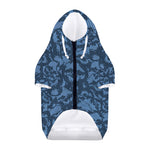 Skull Denim Jeans Pattern Print Dog Zip Up Hoodie