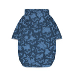 Skull Denim Jeans Pattern Print Dog Zip Up Hoodie