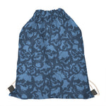 Skull Denim Jeans Pattern Print Drawstring Bag
