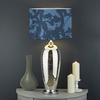 Skull Denim Jeans Pattern Print Drum Lamp Shade