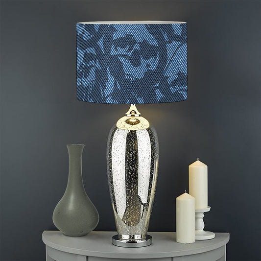 Skull Denim Jeans Pattern Print Drum Lamp Shade