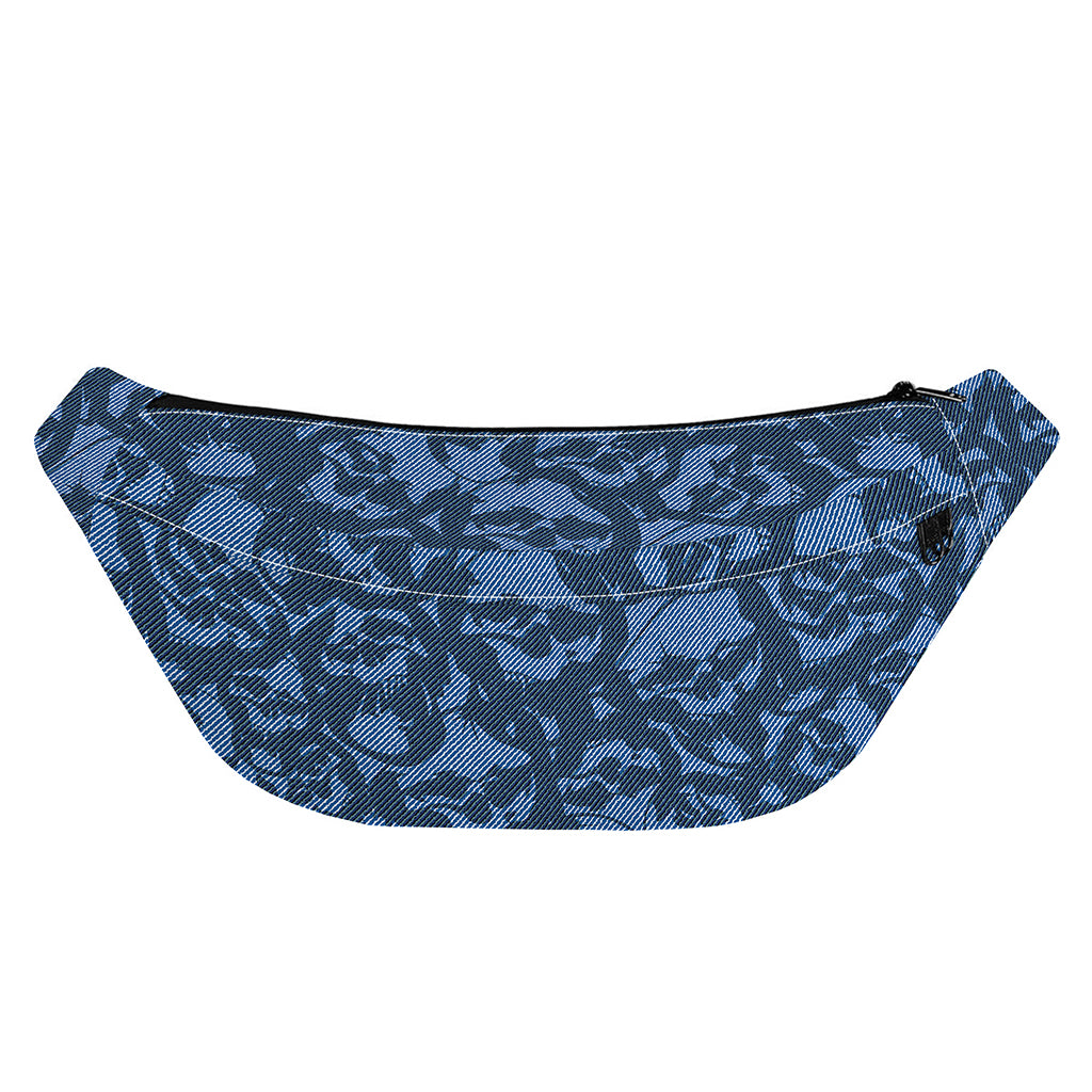 Skull Denim Jeans Pattern Print Fanny Pack
