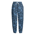 Skull Denim Jeans Pattern Print Fleece Lined Knit Pants