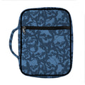 Skull Denim Jeans Pattern Print Front Pocket Bible Bag