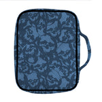 Skull Denim Jeans Pattern Print Front Pocket Bible Bag