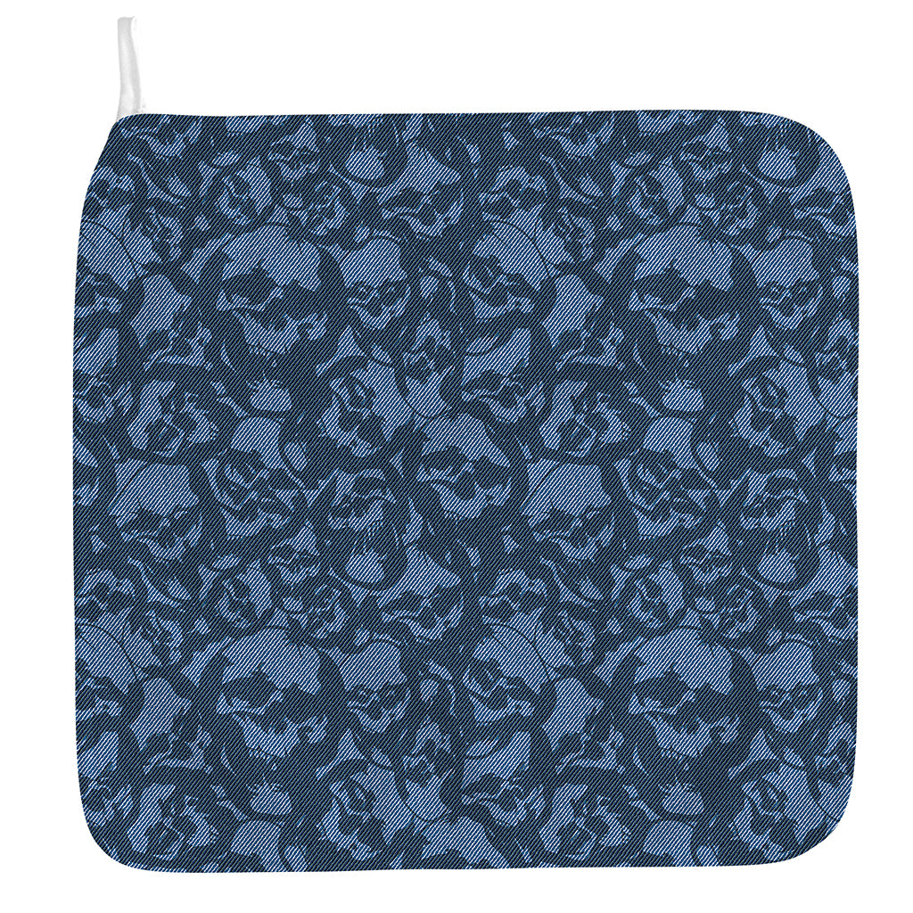 Skull Denim Jeans Pattern Print Hand Towel