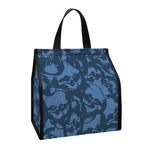 Skull Denim Jeans Pattern Print Insulated Lunch Tote