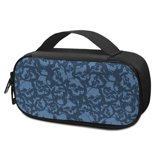 Skull Denim Jeans Pattern Print Insulin Cooler Travel Case