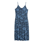 Skull Denim Jeans Pattern Print Jersey Midi Cami Dress