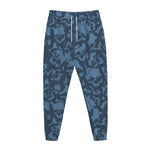 Skull Denim Jeans Pattern Print Jogger Pants