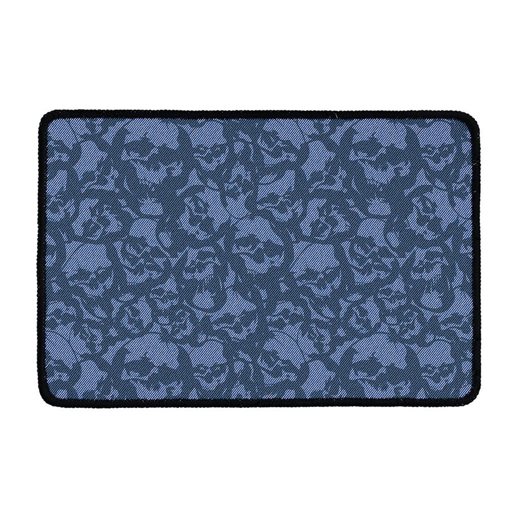 Skull Denim Jeans Pattern Print Kitchen Mat
