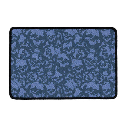 Skull Denim Jeans Pattern Print Kitchen Mat