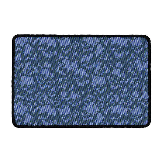 Skull Denim Jeans Pattern Print Kitchen Mat