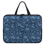 Skull Denim Jeans Pattern Print Laptop Sleeve With Handle
