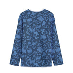 Skull Denim Jeans Pattern Print Long Sleeve Short Coat